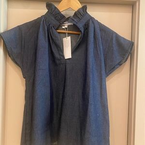 NWT Never a Wallflower Denim Vicki Top